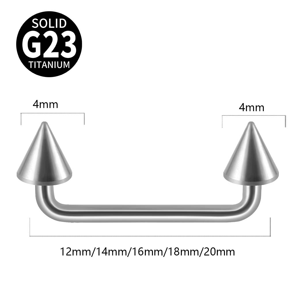 1PC G23 Titanium Surface Piercings Double Ball Staple Dermal Anchor14G Internal Threaded Cone Micro Dermal Anchors Bar Jewelry: green / BRASS PLATED