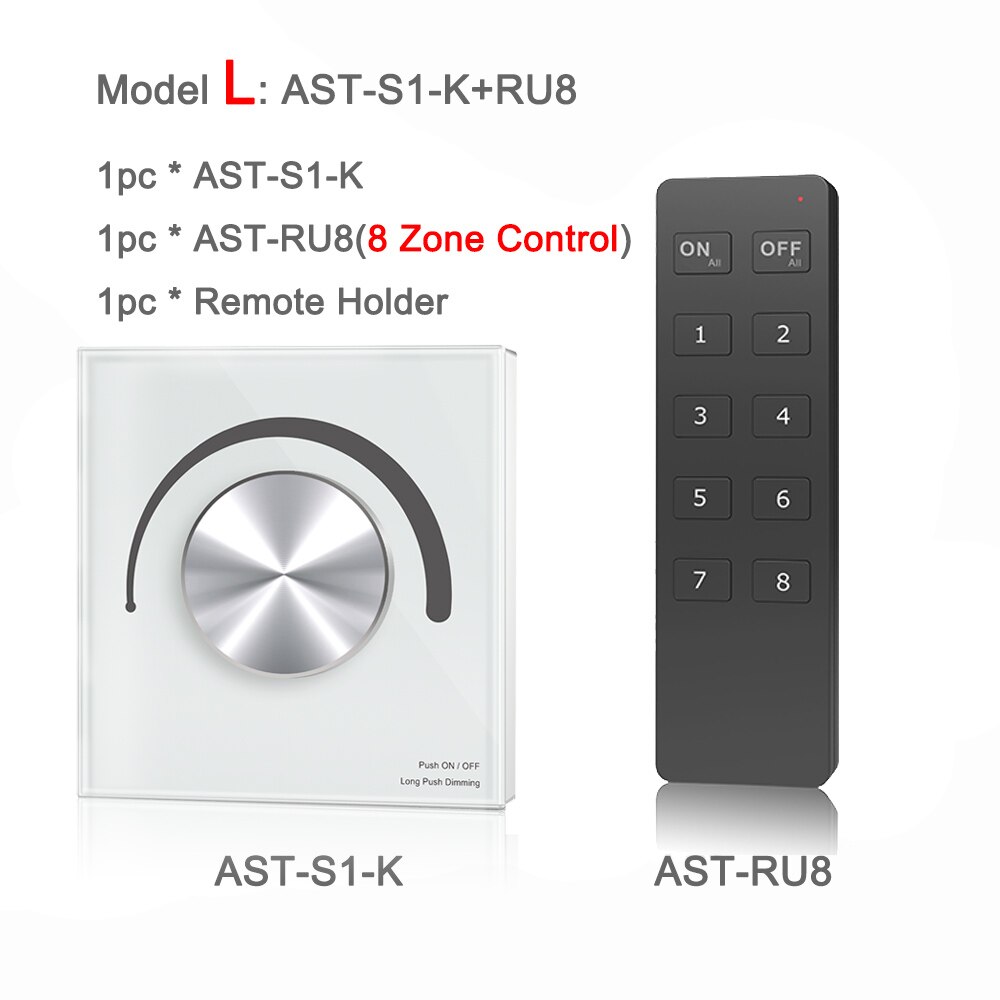 Triac LED Dimmer Switch Smart Wifi 2.4G RF Wireless Remote AC 110V 230V 220V Dimmable Knob Controller for LED Bulb Light Lamps: Model L