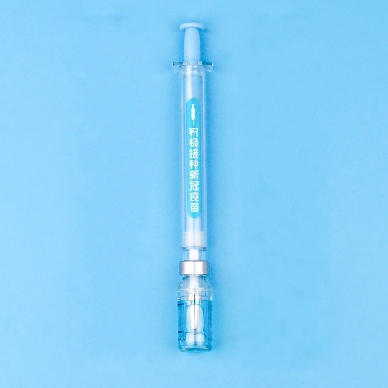 12pcs Syringe Gel Pen Simulation Eliminates Injection Syringe Shape Ballpoint Pen Black Signature Pen Simulation Vaccine Pens: green