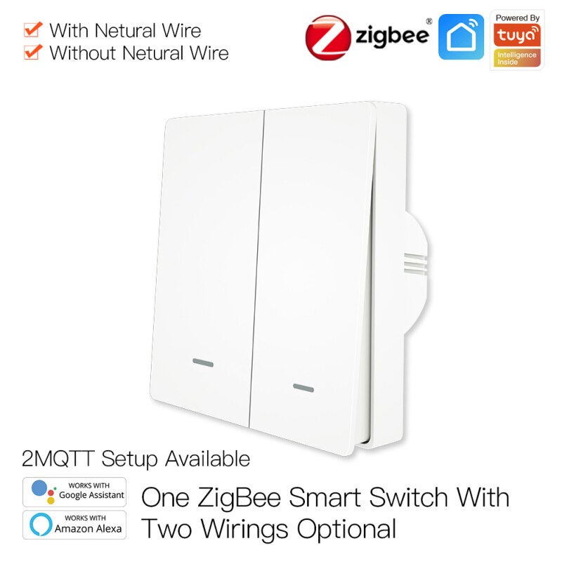 Tuya Smart Light Switch Zigbee with Power-off Status Memory Timing function Work With Smart Life Alexa z2m 2MQTT yandex