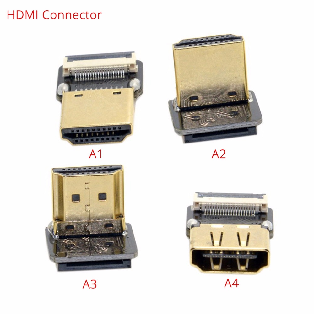 FPV HDMI Flat Ribbon Cable UP/Down Angle Micro HDMI to HDMI 90 degree flexible hdmi ribbon cable pin 20pin Plug HDMI raspberry 4
