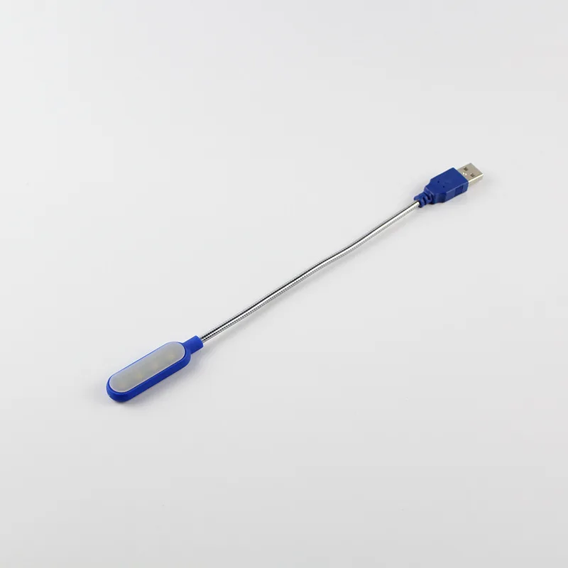 USB LED-nachtlampje Flexibele tafelleeslamp Draagbare zachte LED-nachtlamp Laptoplamp Mini draagbare lamp: Blauw