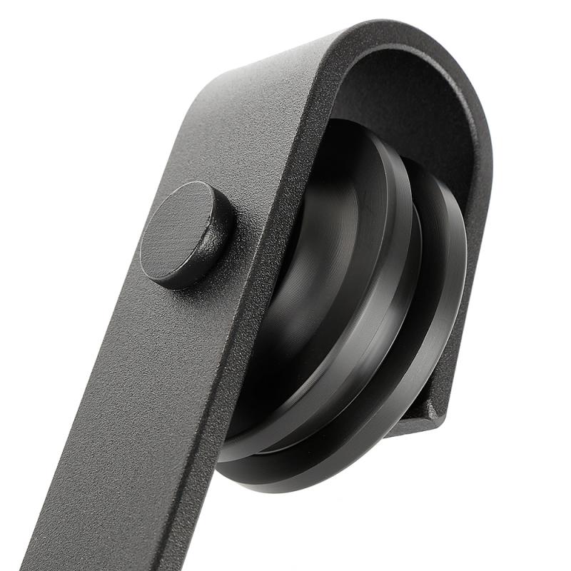 Schiebetür Scheune Spur Scheune Tür System Rutsche Bausatz Kohlenstoff Stahl Hardware- Holz Scheune Tür Schiene Hardware- Schiebetür Spur Bausatz HWC