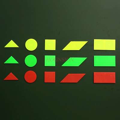 mathematics teaching aids 1pcs Circular magnetic teaching aids Square rectangle Triangle Magnetic small teaching aids