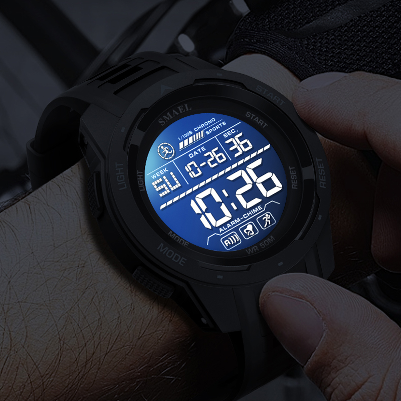Smael Sport uhren Männer multifunktion Ale Wecker Silikon uhr Chrono Blaulicht Anzeige digitale junge Herren Armbanduhr
