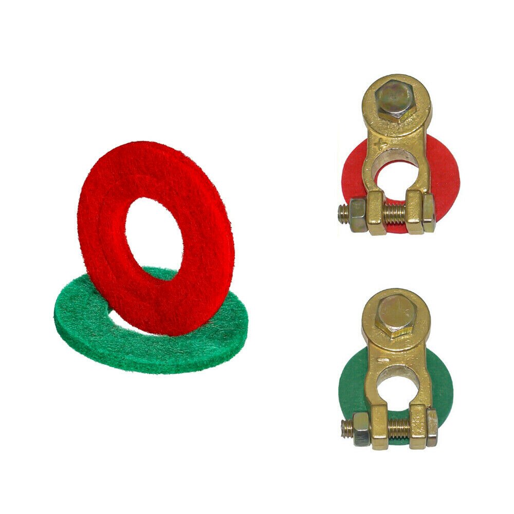 10 Set Anti Corrosion Battery Terminal Washers Bag 20 Felt Washers Autotuning Universal Gadget Car Accessories