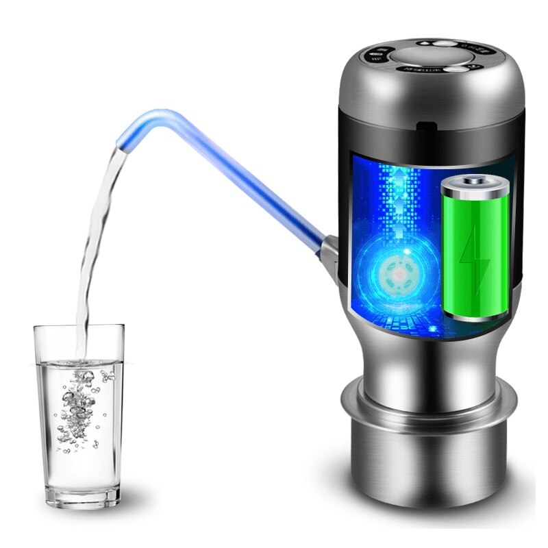 Automatisk vattenpump elektrisk pump för vatten på flaska usb laddad elektrisk vattenpump svart röd mässing färg