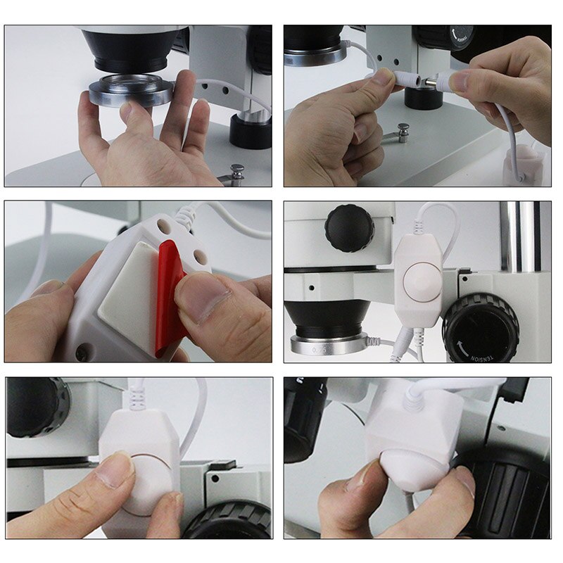 2 in1 Mini Microscope LED Light Source Dustproof Mirror SUNSHINE SS-033C For Phone BGA Repair USB Adjustabl