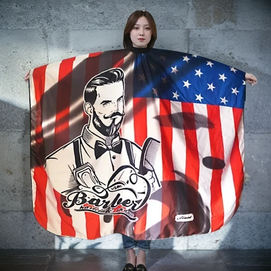 Capa de barbero Retro Para hombres y mujeres, delantal de corte de pelo, accesorios de herramientas para tela de peluquería, 1 piezas: Caqui oscuro