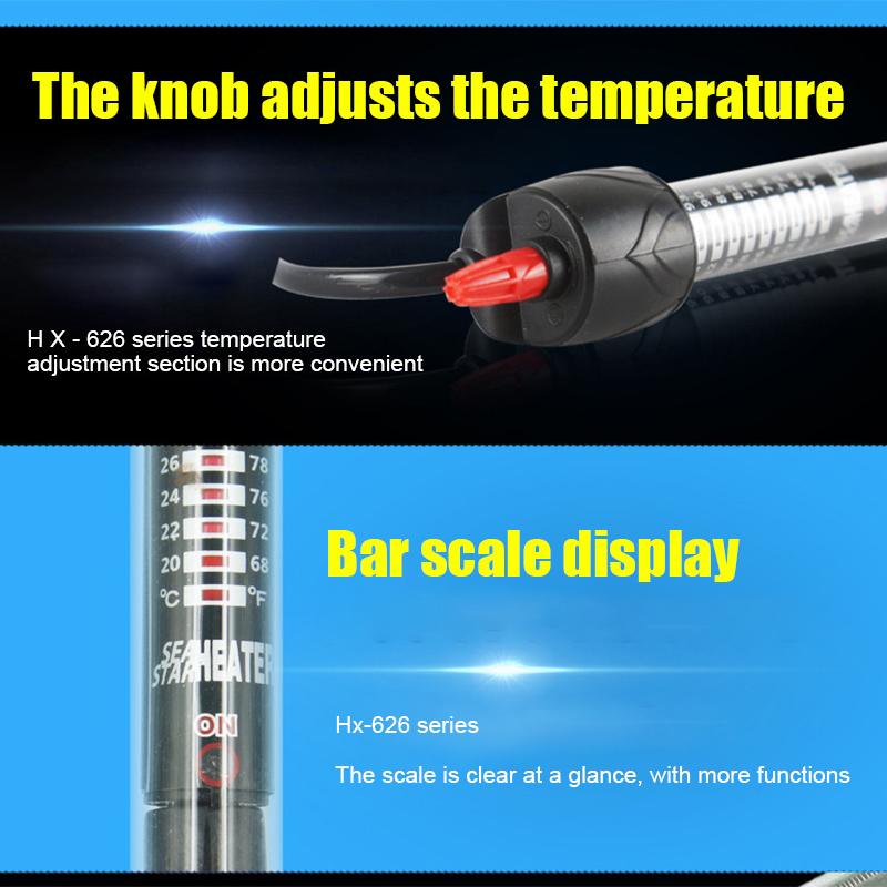 220V-240V Aquarium Submersible Fish Tank Heater Automatic Water Heater Constant Temperature Heating Rod 25W/50W/100W/200W/300W