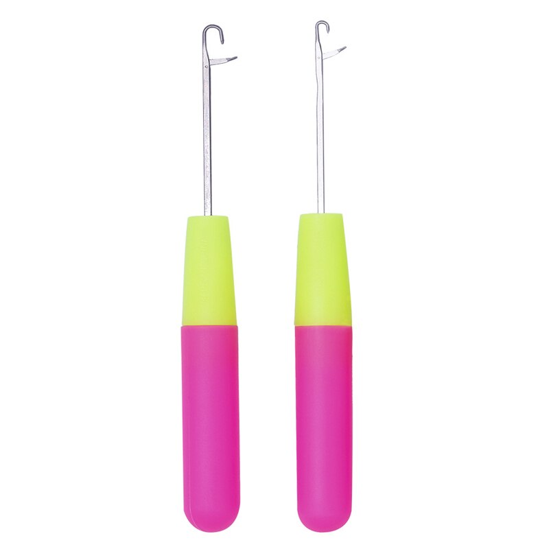 Miusie 8 stk/sæt plastik og træ hårvævning hæklenåle dreading låsekroge dreadlock håndværksværktøj