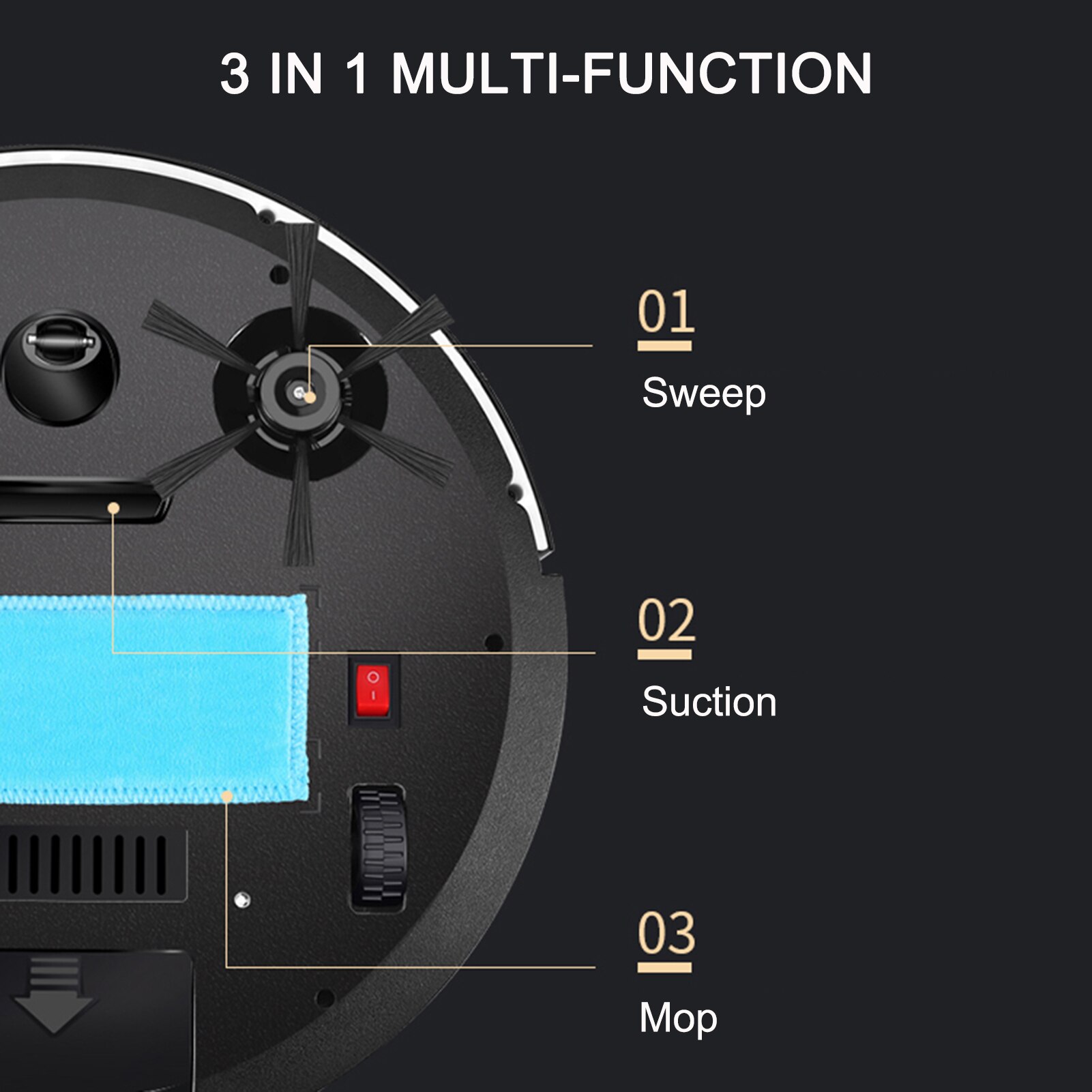 1800pa Robot Vacuum Cleaner Smart Sensor Protection robot aspirador vacuum sweeper Vacuum aspiradoras para el hogar