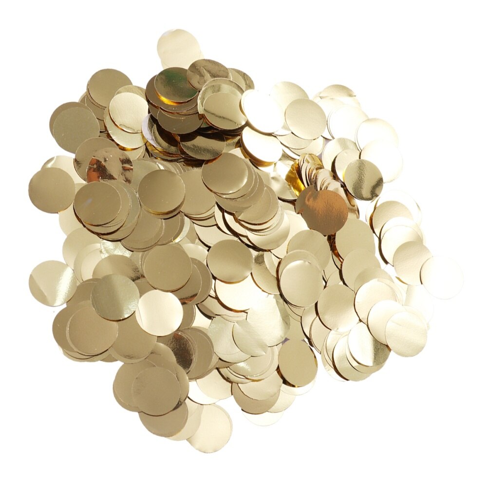 1 Pack Romantic Paper Confetti Round Cuttings Paper Cuttings Table Throwing Confetti for Wedding Party (Golden): Golden