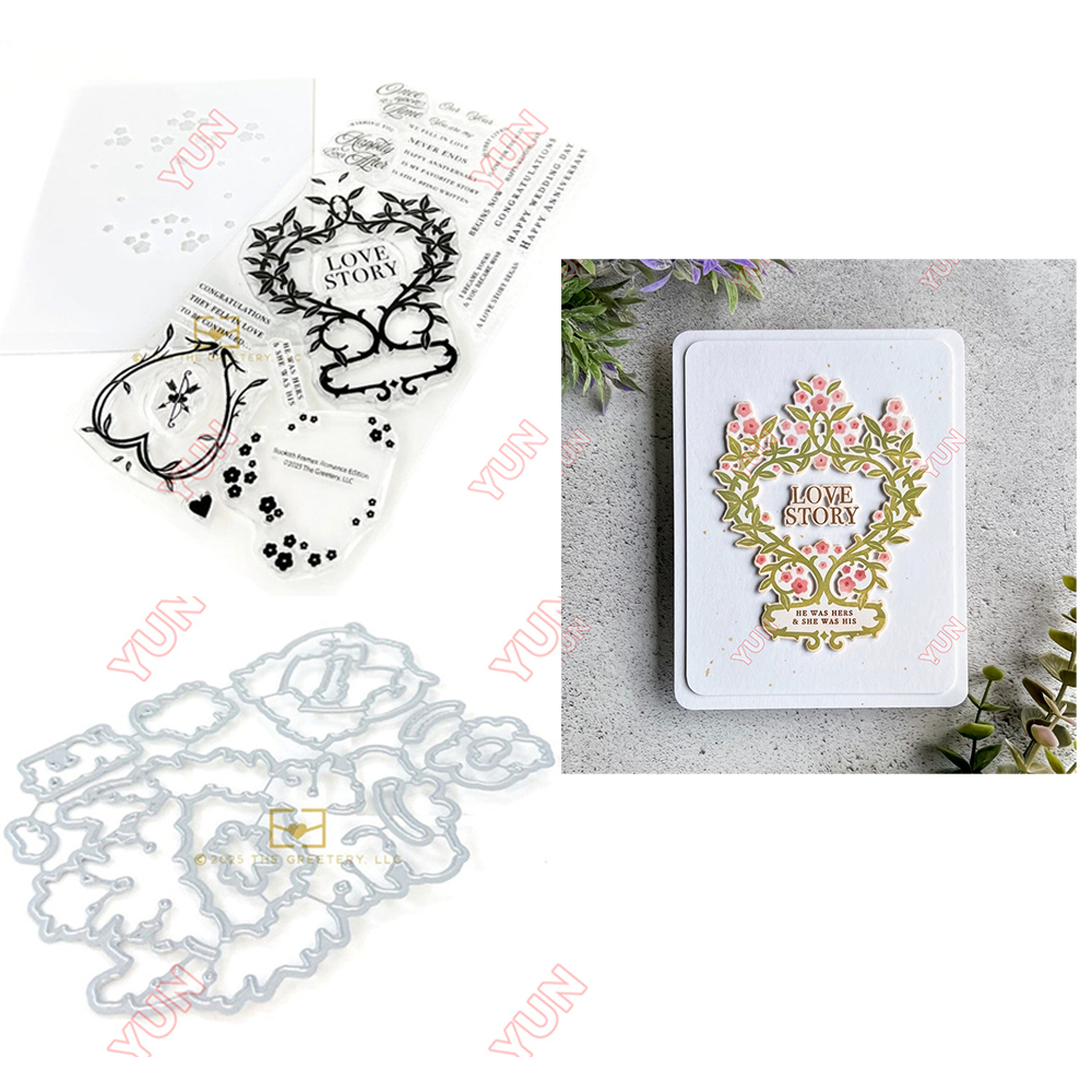 Gratulationsmalsstempler stencil drømme og planer sløjfe bogmærke stjernestemplet buket sødeste rammer gør-det-selv scrapbooking kort lav: Lysegul