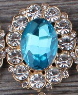 10 stk/parti 25mm*31mm diamantknapper i gyllen legering flatback dekorasjoner akryl rhinestone knapp gjør-det-selv bryllup tilbehør: Nr. .4