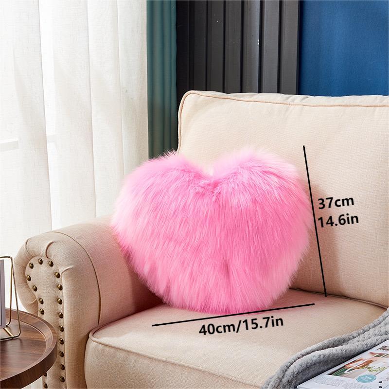 Coussin en forme de cœur ou de carré, 1 pièce, long coussin en peluche, moelleux, doux et confortable pour chambre