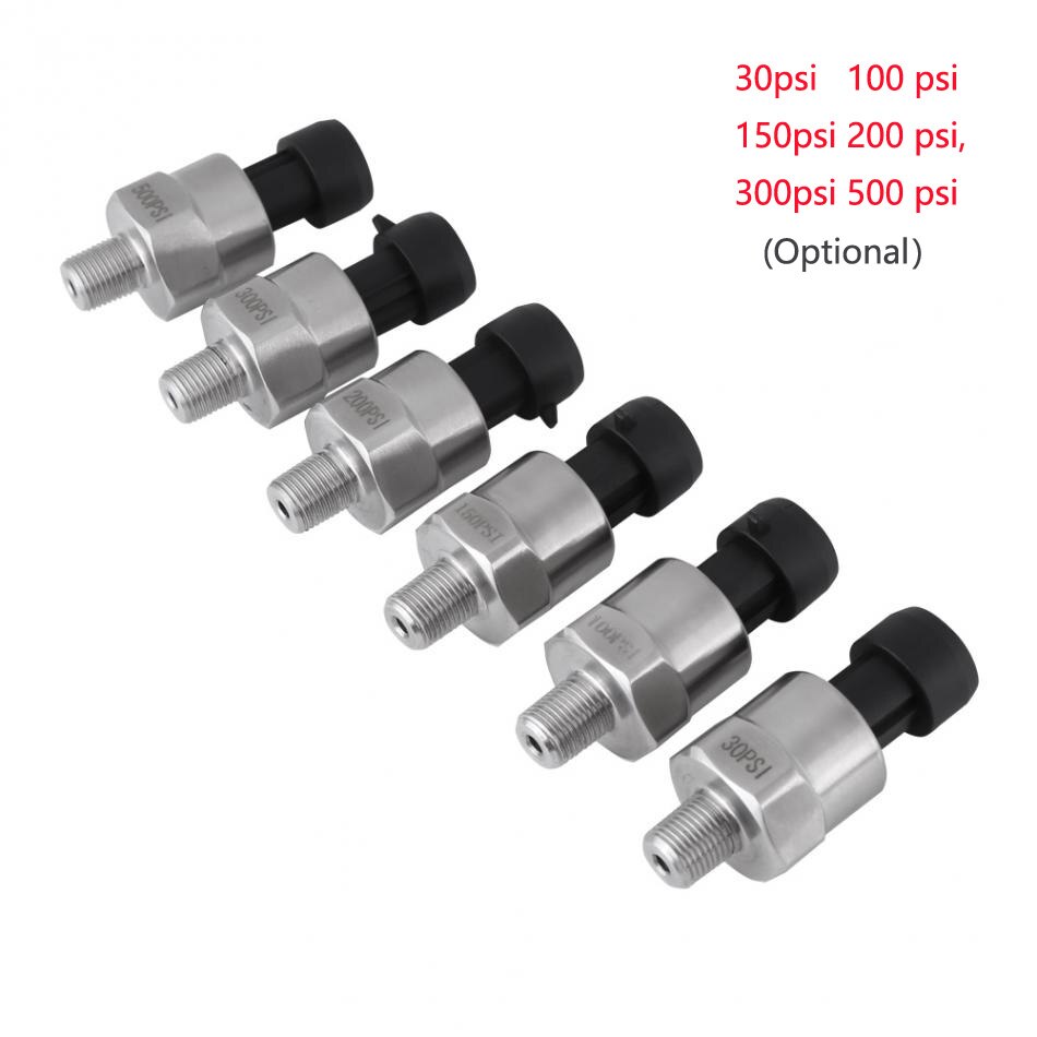 1/8NPT Thread Pressure Sensor Stainless Steel Pressure Transmitter Transducer Sender Sensor for Oil Fuel Air Water