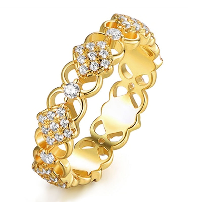 Delicate Women Marriage Ring Shiny Cubic Zirconia Fancy Lady Wedding Ceremony Rings Jewelry
