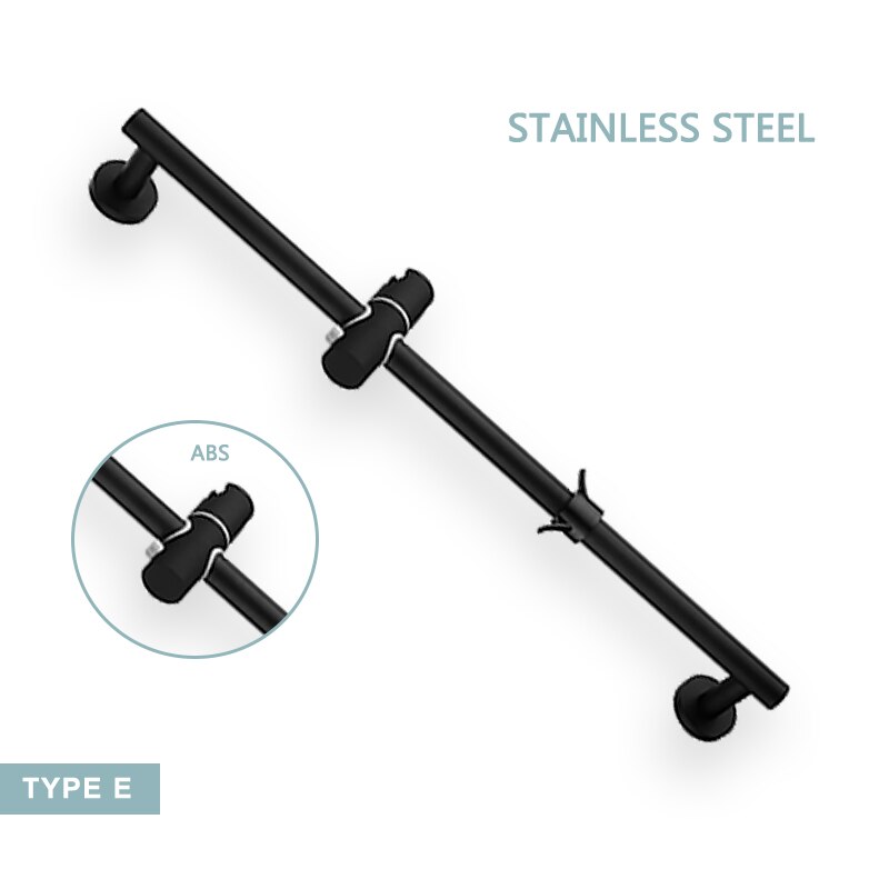 Verstelbare 3 Functie Matte Black Douchekop Slide Grandado