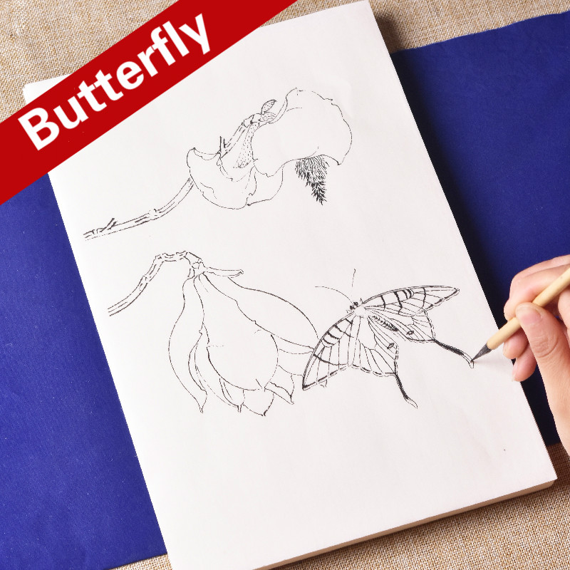 Line Drawing Butterfly Tracing Paper Xuan Paper Butterfly Painting Drawing Copybooks Watercolor Chinese Painting Manuscript