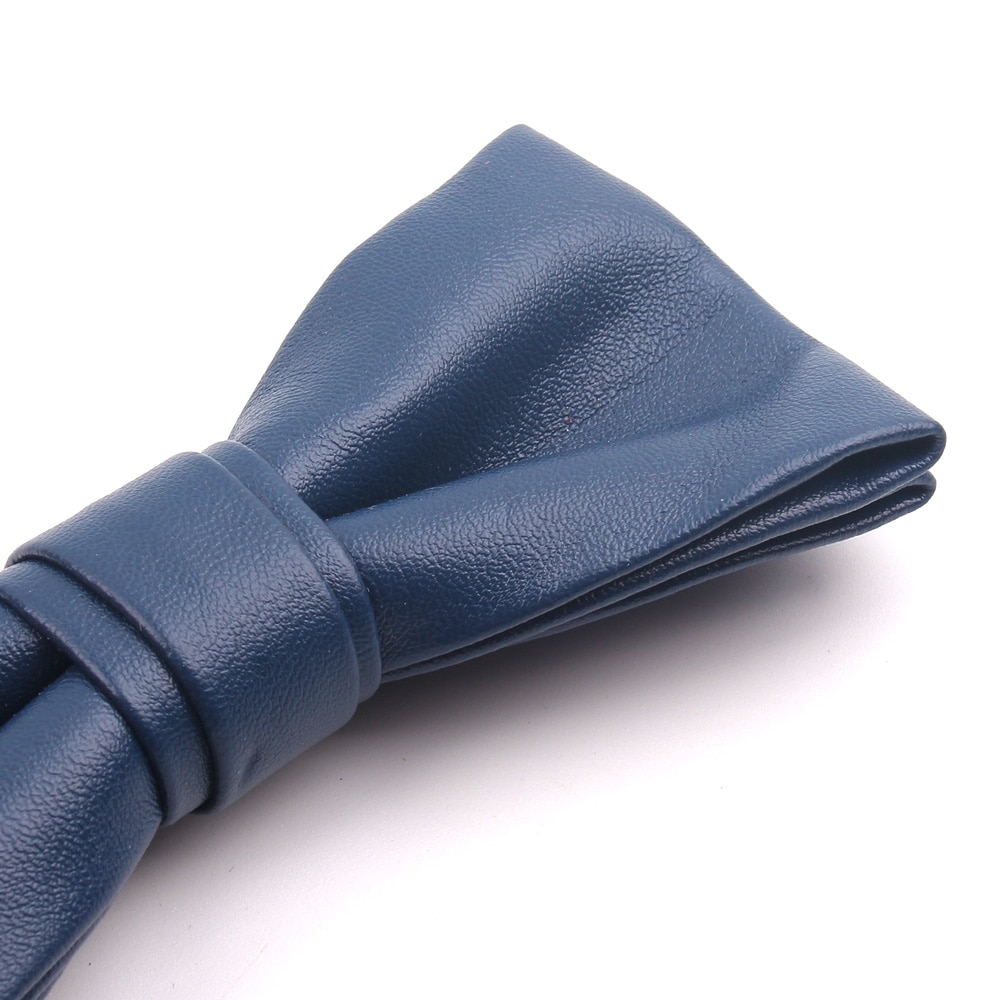 Pajarita clásica de cuero PU para hombre y mujer, corbatas informales para niños, pajaritas para boda, , corbata masculina
