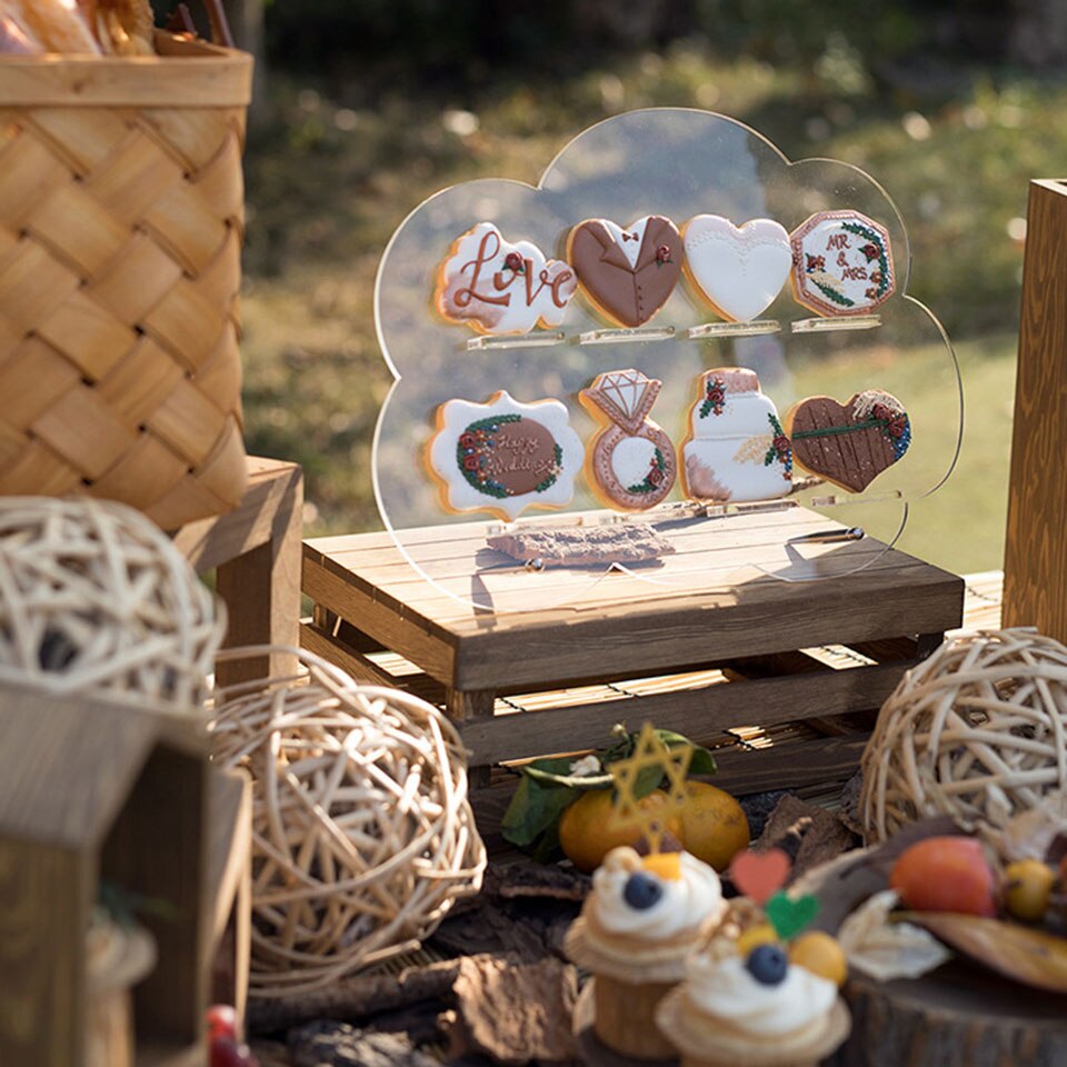 Transhome Cupcake Stand Transparante Kleine Cloud Dessert Rack Macaron Biscuit Display Rack Bruiloft Verjaardagsfeestje Decoratie Rek