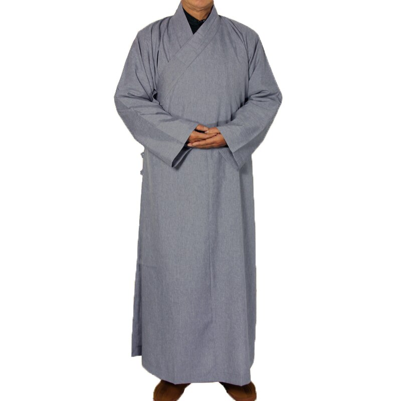 2 couleurs Shaolin Temple costume Zen bouddhiste Robe Lay moine méditation Robe bouddhisme moine vêtements ensemble formation uniforme costume: GRAY / XXS