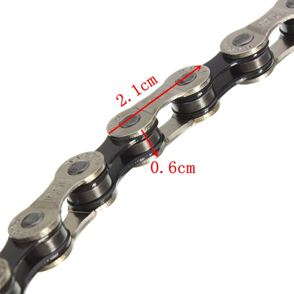 24 Speed Bicycle Chain Silver Half Hollow Bike Chain Mountain Road Bike Full Hollow Chains Ultralight Silver Wear-resisting