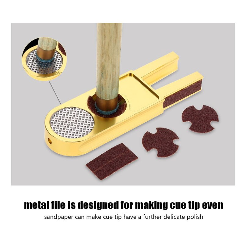 U-shape Cue Tip Shaper Repair Tool Tip Tool,Multi Functional Billiard Cue Tip Trimmer Shaper Tapper Repair Tool