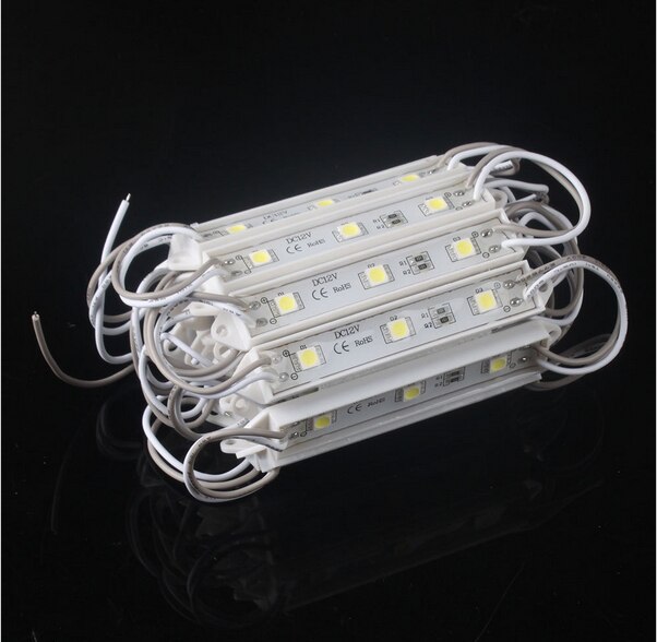 5050 3 LED Modules 40pcs Yellow/Green/Red/Blue/White/Warm White/RGB Waterproof IP65 DC12V LED Light Free Ship