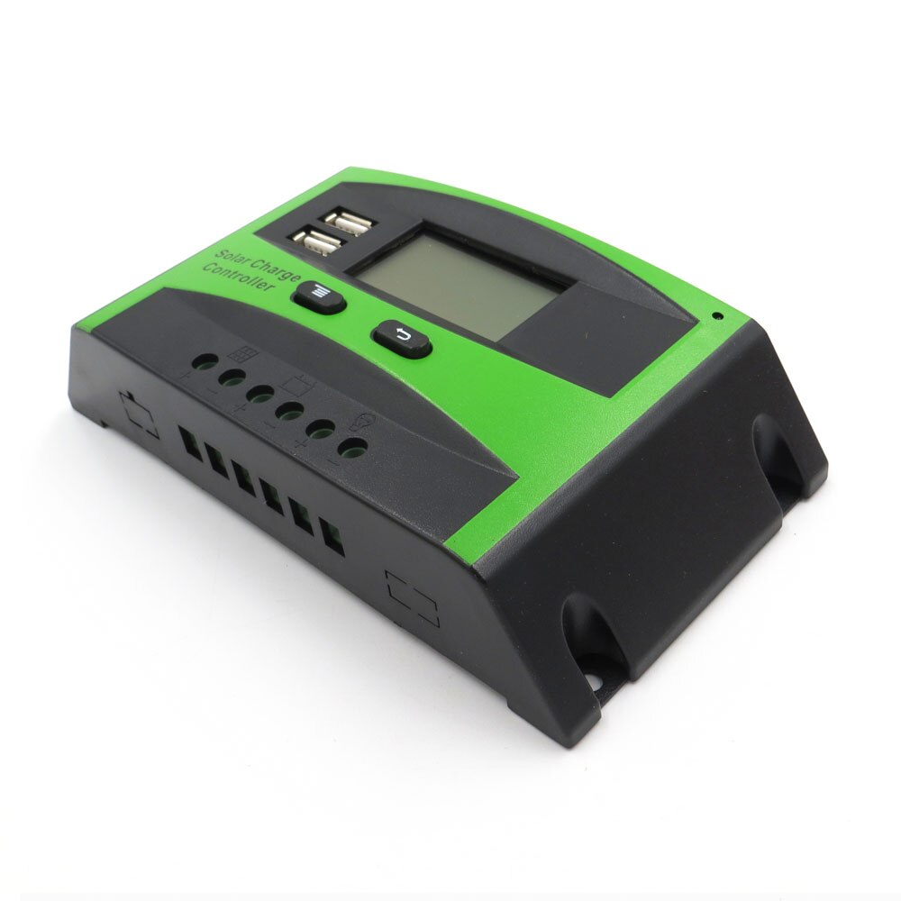 60a 50a 40a 30a 20a 10a 12v 24v pwm aurinkokennopaneeli akun lataussäädin säädin lcd-näyttö usb 5v matkapuhelimen laturi