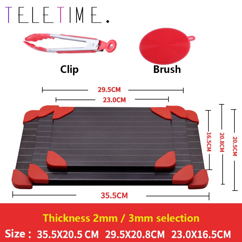 Fast Defrosting Tray Thaw Frozen Food Meat Fruit Quick Defrosting Plate Board Defrost Kitchen Gadget Tool With Diversion Trench