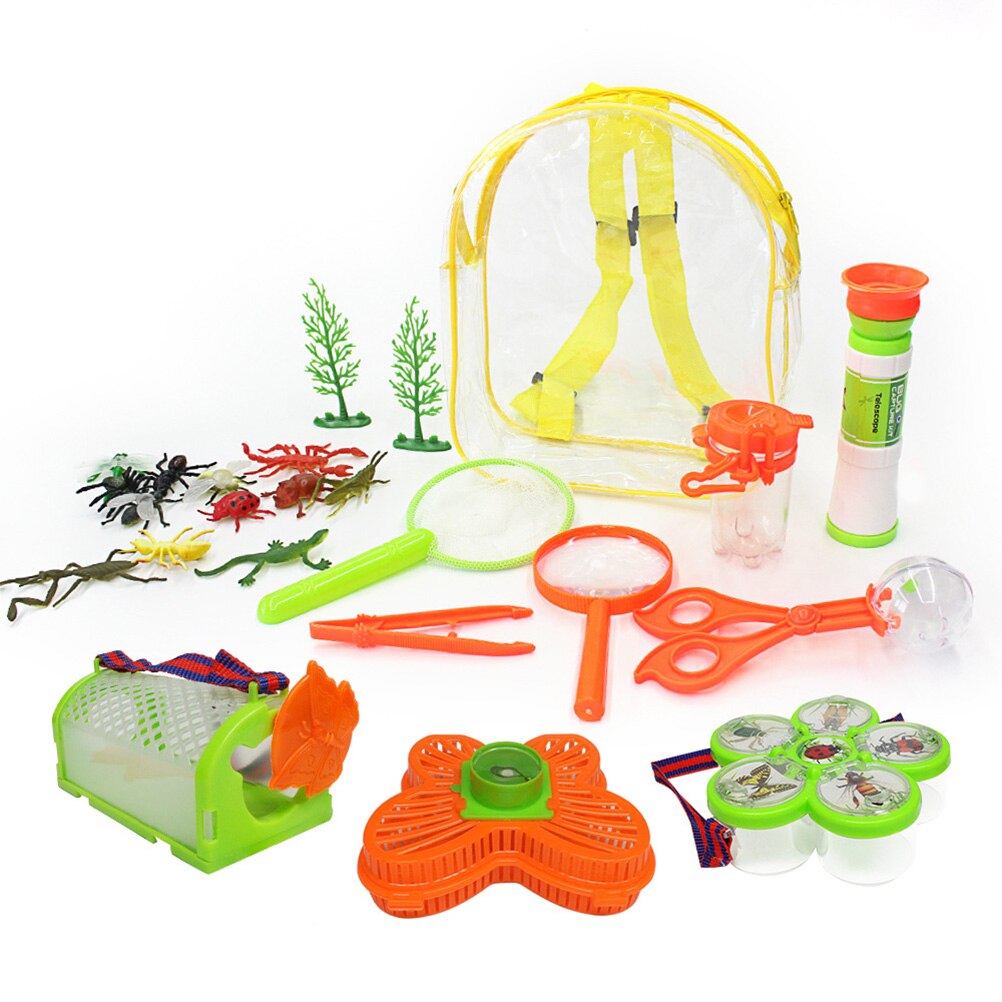 21Pcs Insects Toys Set Funny Interesting Scientific Educational Toys Outdoor Insect Observation Box Capture Kit