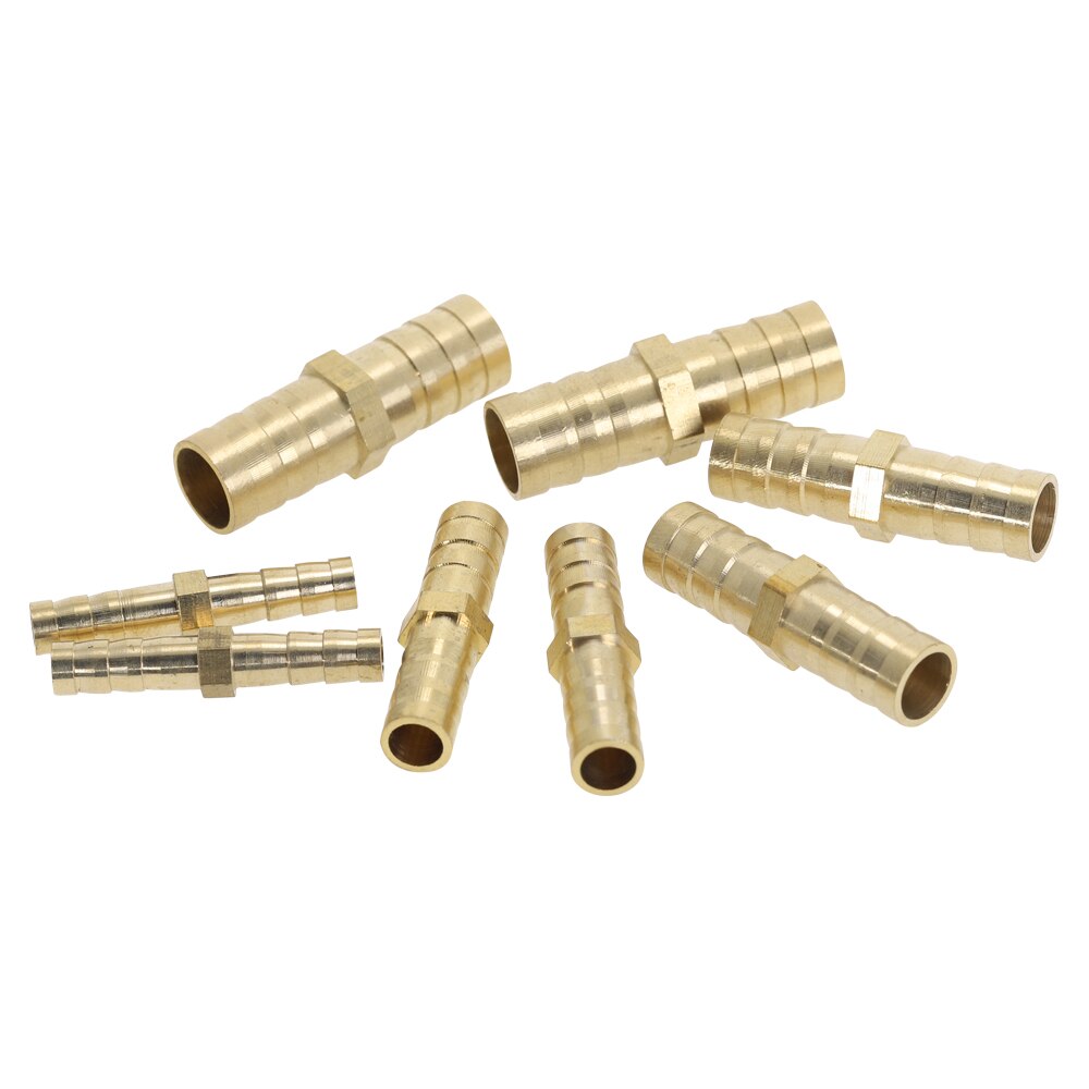 Messing splejserør fitting txyu type slange modhage 4mm 6mm 8mm 10mm 12mm kobber modhager konnektor led kobling adapter