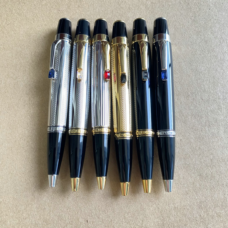 Luxus Bohemee Mini Kugelschreiber Schwarz Harz Rollerball Gel Stifte mit Kristall Clip Geschäft Büro Liefert Schreiben Tinte Stift