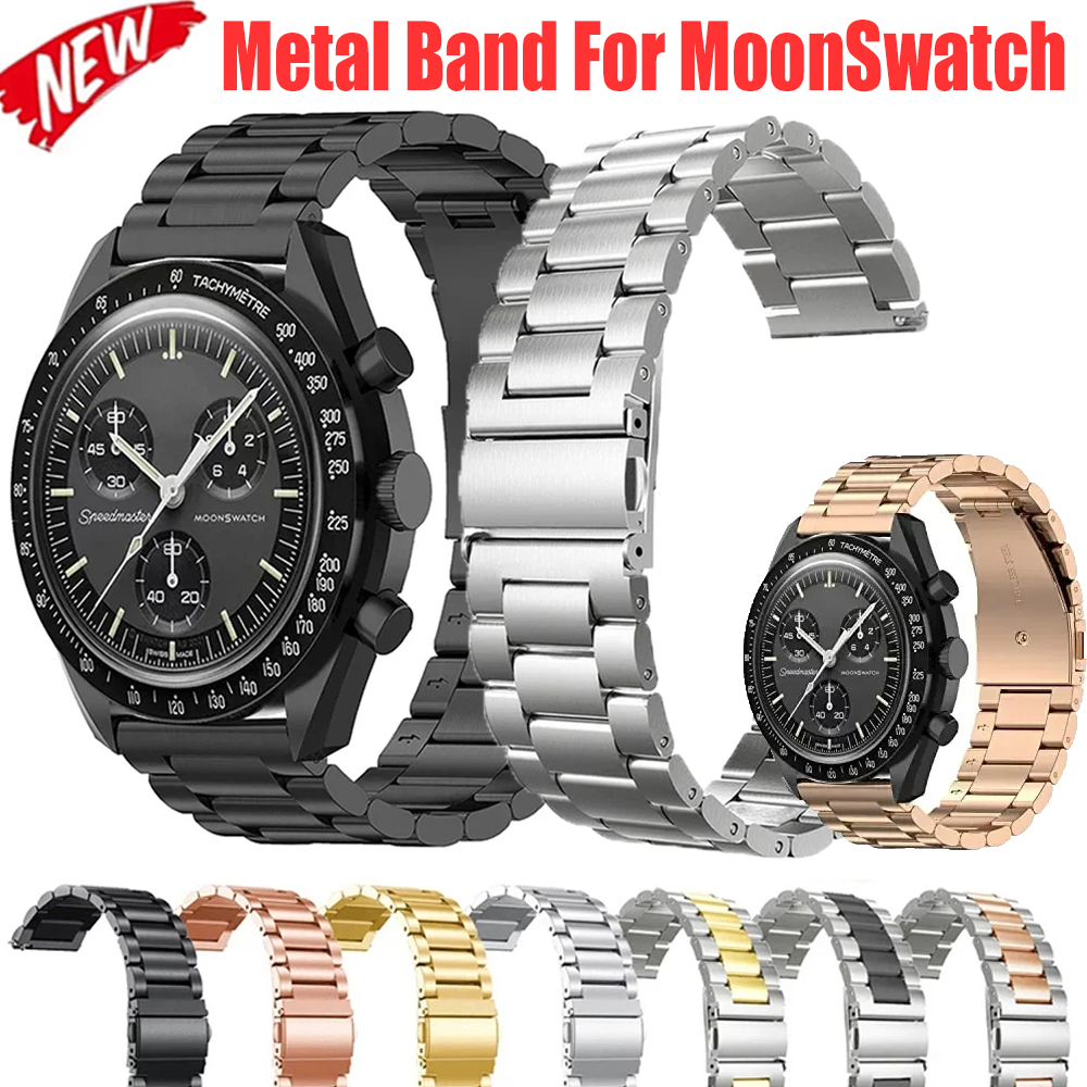 Correa de Metal para Omega X Swatch Joint MoonSwatch, pulsera de acero inoxidable de 20mm, accesorios de repuesto para pulsera de negocios