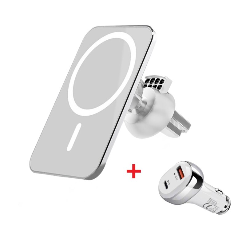 15W Magnetic Car Wireless Charger - for iPhone 12 Series - Air Vent Mount - Fast Charging: 006