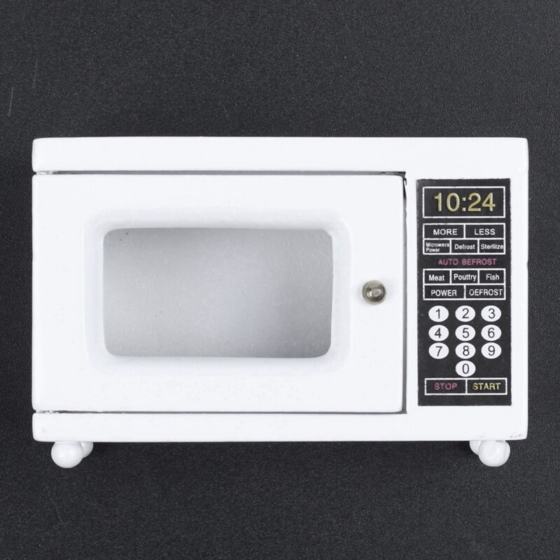 Microwave 1: 12 Scale miniature for doll house (white)