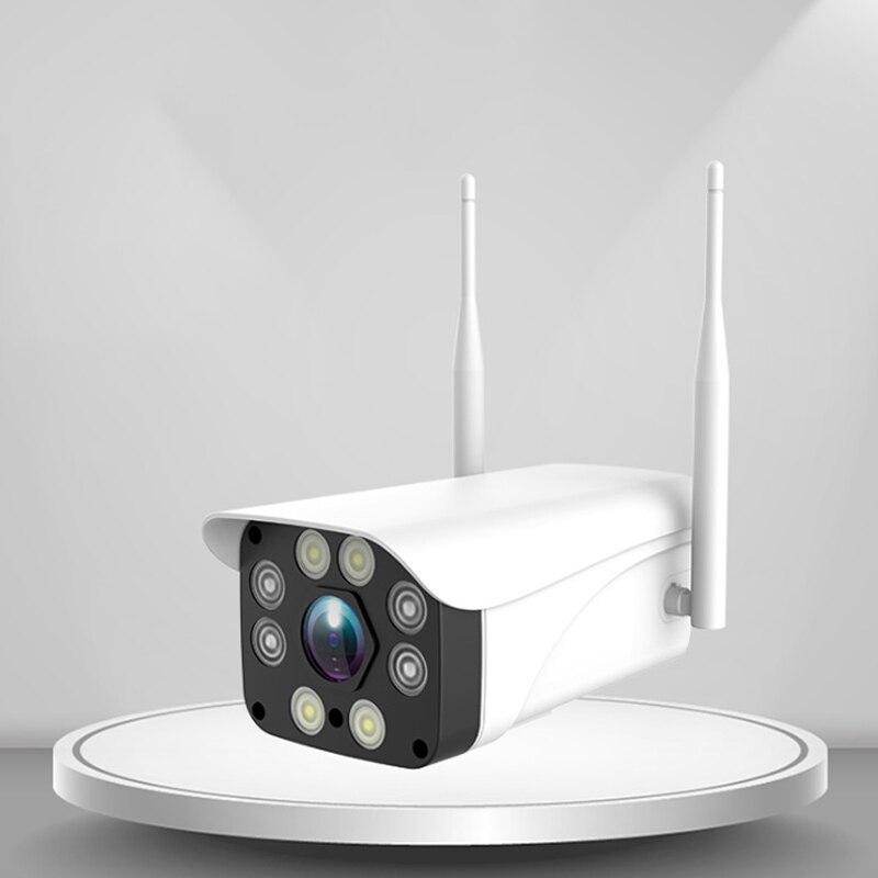 Overvågningskamera udendørs vandtæt wifi-netværksmonitor 1080p hd nattesynskamera til tuya (eu-stik)