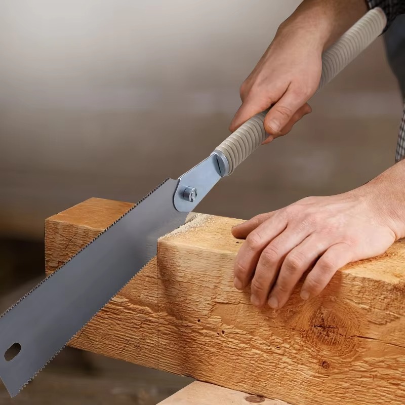 Scie à bois japonaise, manche en rotin, outil de coupe transversale lisse et précis à haute efficacité pour couper des planches de bois