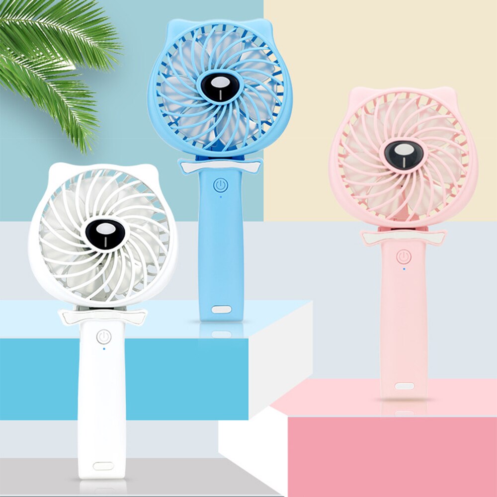 Draagbare Opvouwbare Mini Fan Handheld Verstelbare 3 Speed Battery Operated Oplaadbare USB Fans Bureau Ventilator Voor Office Reizen