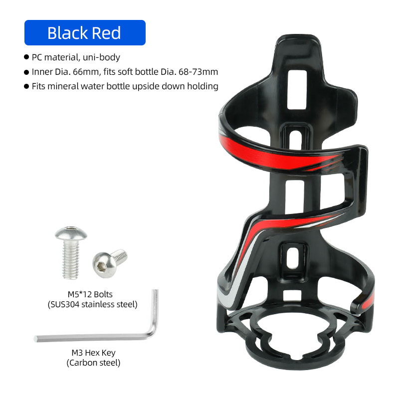 Deemount Fiets Waterfles Houder 65Mm Pc Mold-In Plastic Bidonhouder Carrier Rack Lichtgewicht Fietsen Onderdelen BKG-008: YELLOW