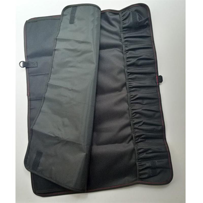 Kokkekniv etui kniv rulle taske kok taske bestik holder organizer (sort)