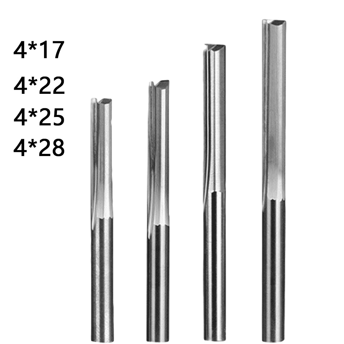 To riller lige fræser 6mm/4mm skaft fræser til træ cnc lige graveringsfræsere endefræserværktøj