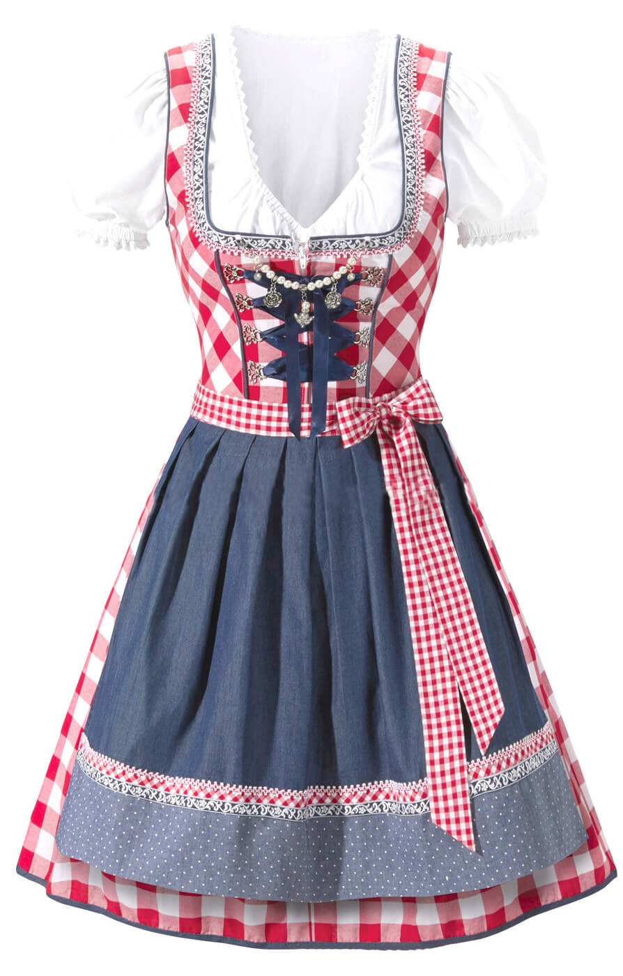 3pc/ sæt kvinder oktoberfest kostume tyskland bayersk traditionel dirndl ølpige uniform