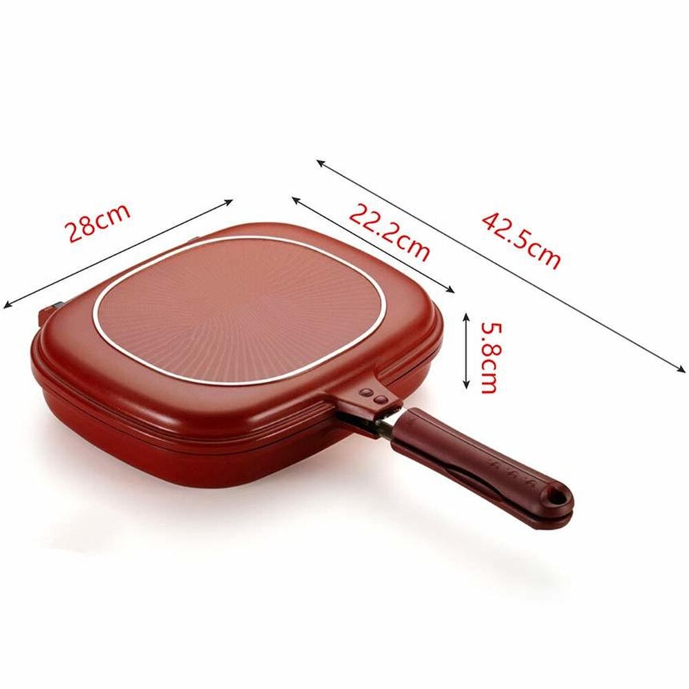 Koekenpan-Non Stick Cast Double Side Opvouwbaar Flipping Bakplaat Steak Kookgerei Pannenkoek Frittata Pan Koken Tools Voor Keuken