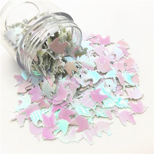 Pailetten 8*12 Mm Grote Eenhoorn Vorm Losse Pailletten Diy Ambachten Handgemaakte Niveau Toneelvoorstellingen Kleding Naaien Accessoires 10G: AB white