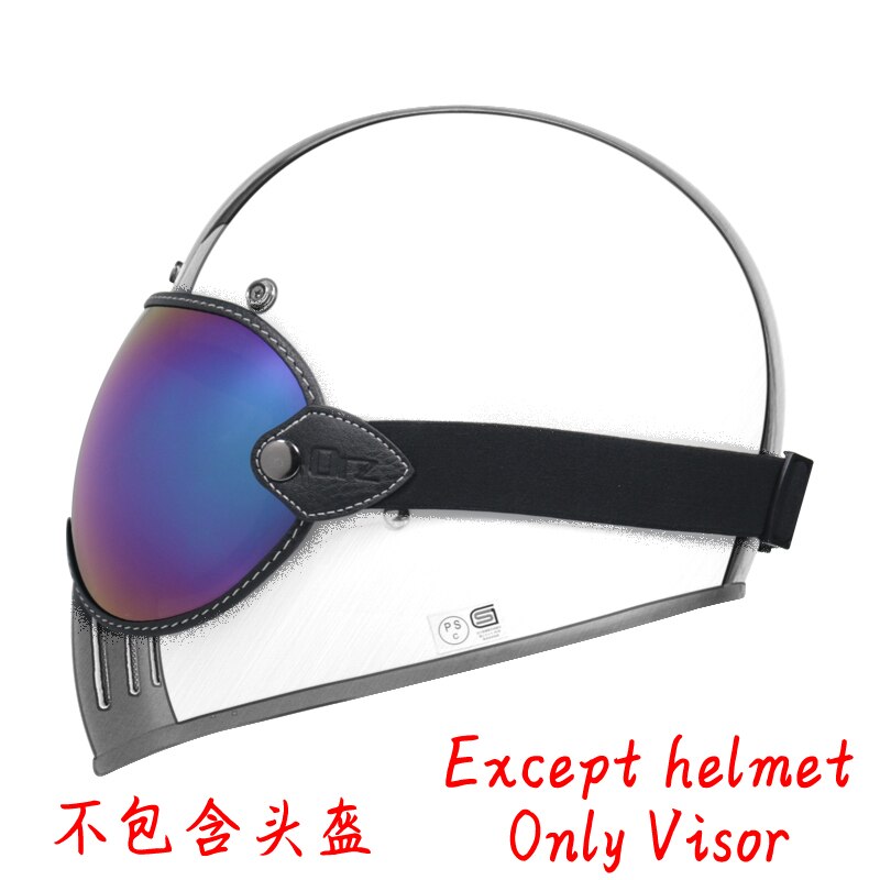 ORZ retro helmet goggles locomotive bind all four thirds bubbles full face four seasons goggles motorcycle helmet mirror: 5
