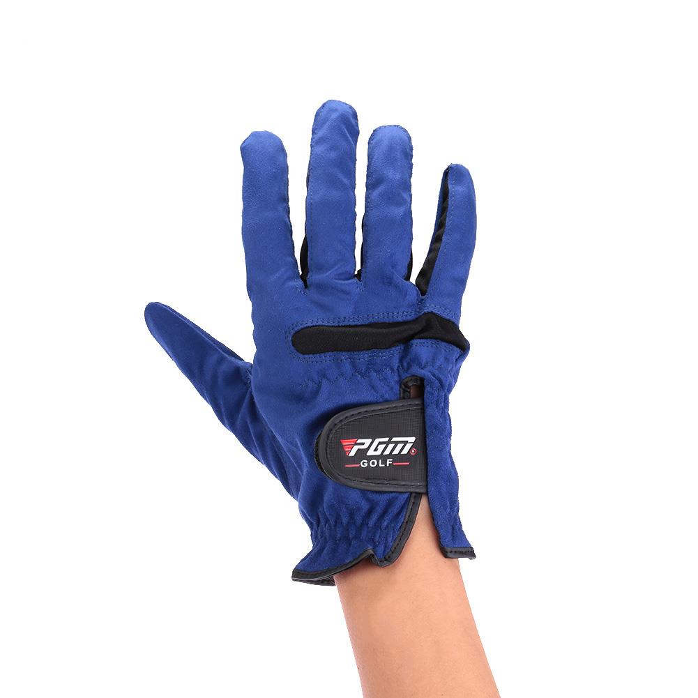 Suave tela de microfibra azul, guantes de Golf antideslizante, abrasión Universal