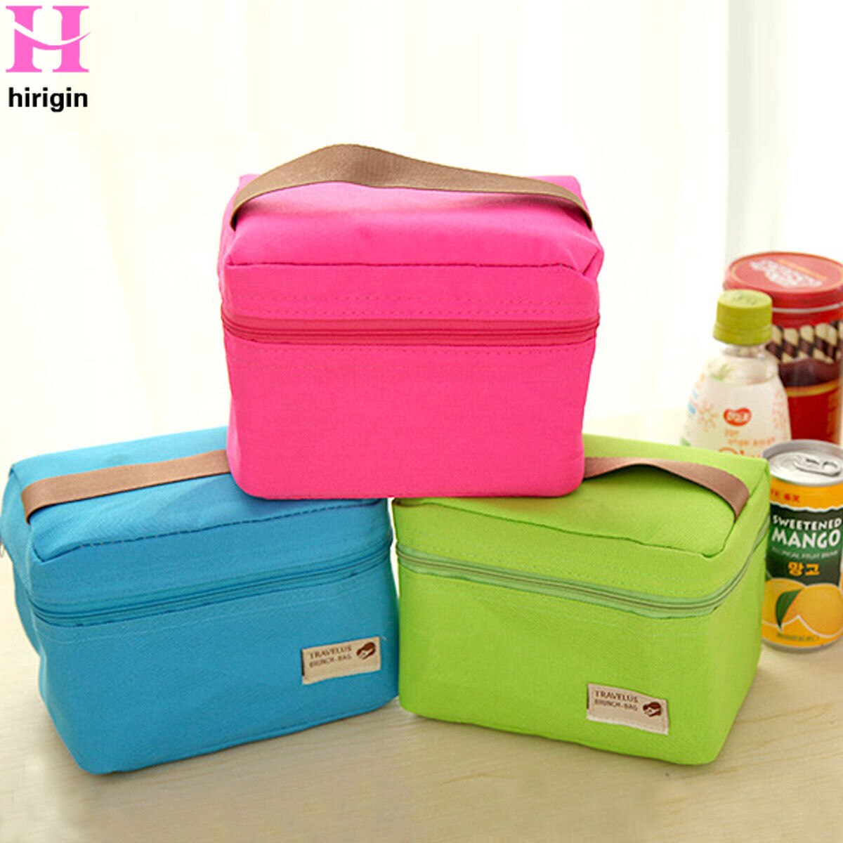 Draagbare, thermisch geïsoleerde koelbox, picknicklunchtassen, opbergtas